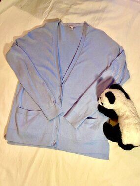 GAP Light Blue V-Neck Cardigan Sweater - Size S